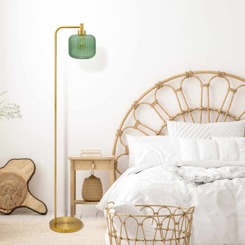 Joss & Main Gracieleigh 62.75'' Gold Arched/Arc Floor Lamp Set